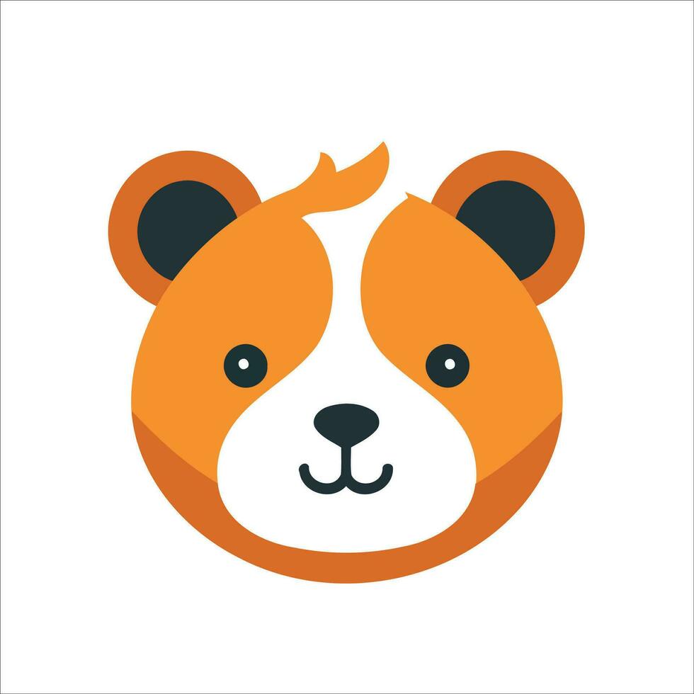 This cute bear logo in vector illustration adds a touch of charm and friendliness to any design project.