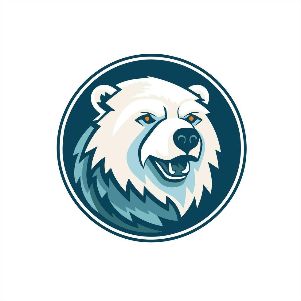 enojado oso cabeza mascota logo, esports logo vector ilustración diseño concepto.