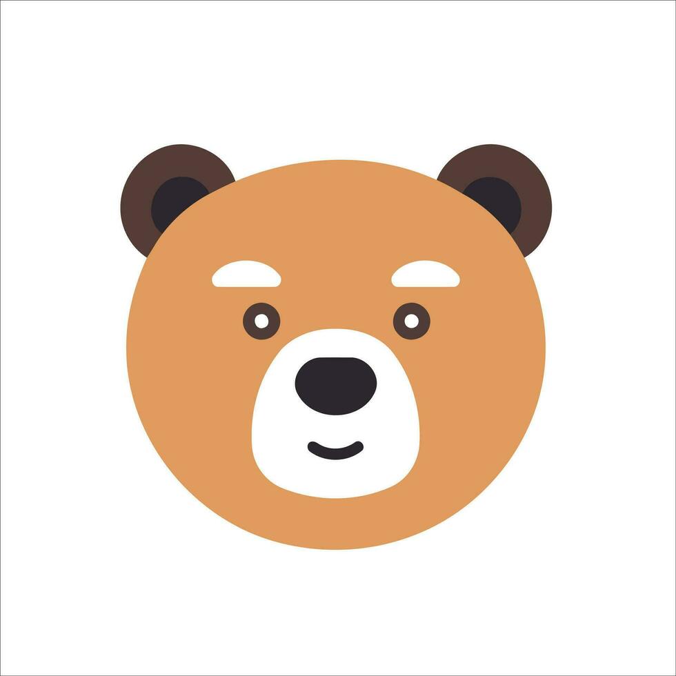 This cute bear logo in vector illustration adds a touch of charm and friendliness to any design project.