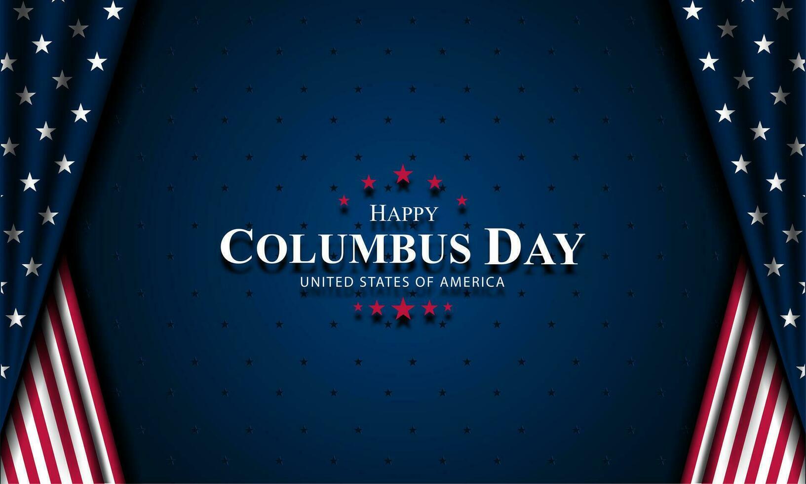 Happy Columbus Day background vector illustration