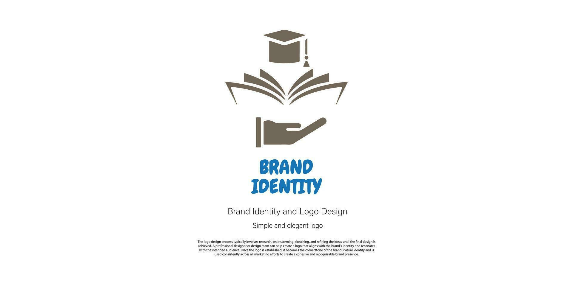 education and study logo design for graphic designer or web developer vector