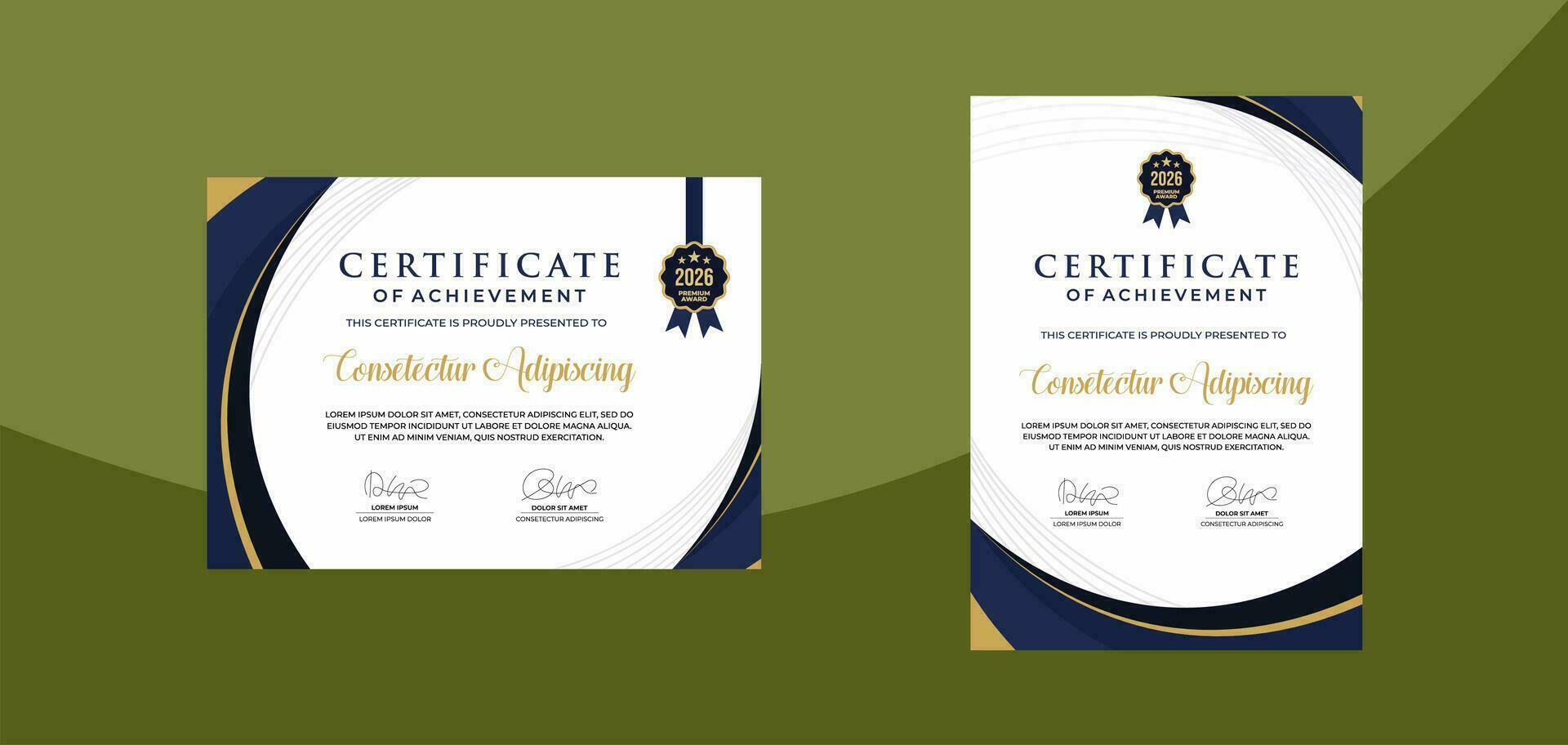 certificate of achievement template. for award, business, and education needs vector