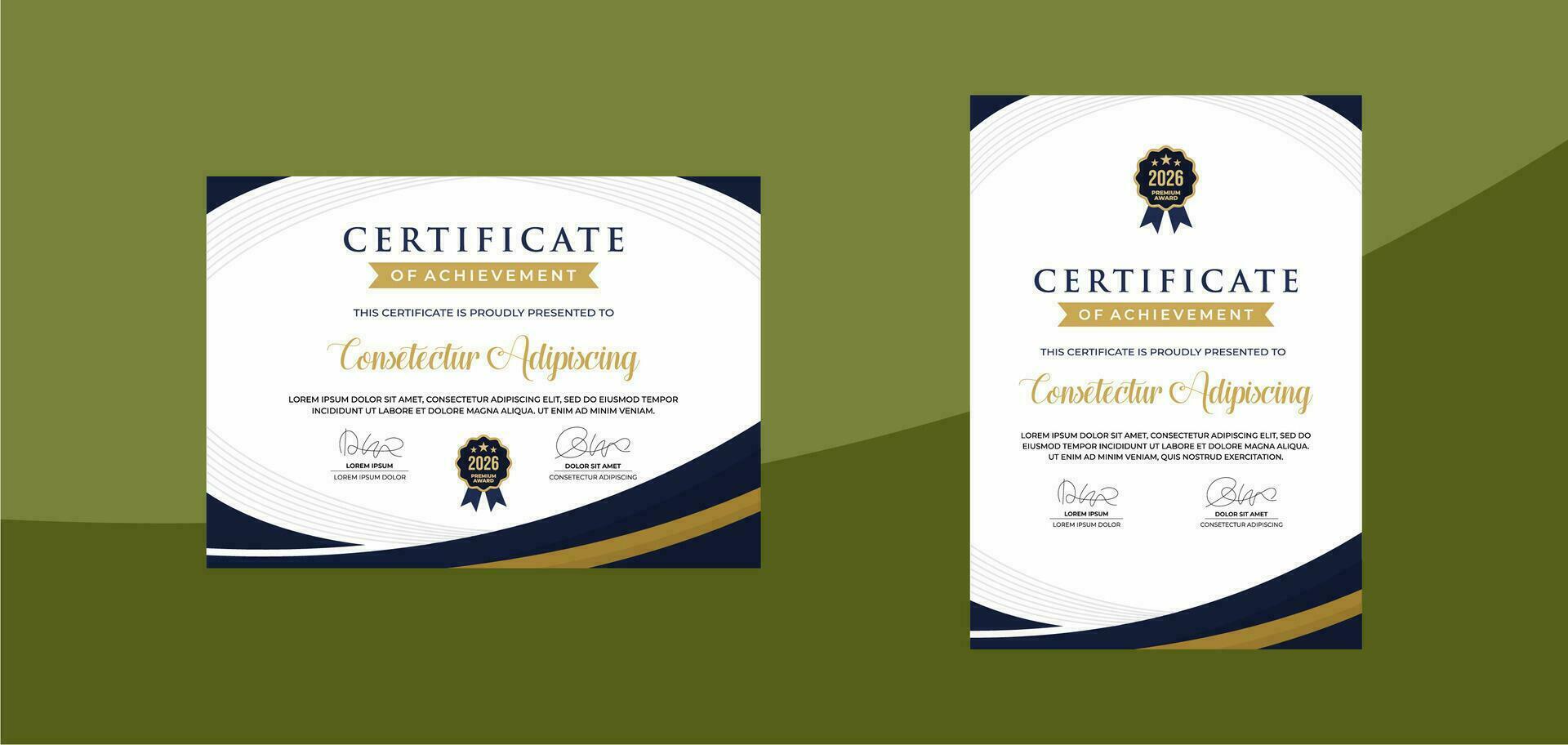 certificate of achievement template. for award, business, and education needs vector