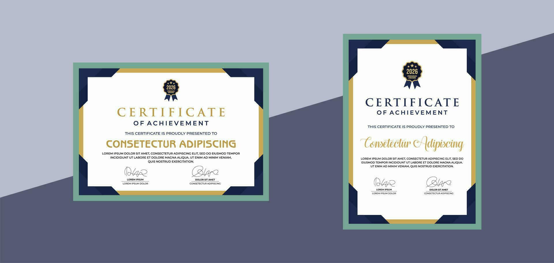 certificate of achievement template. for award, business, and education needs vector