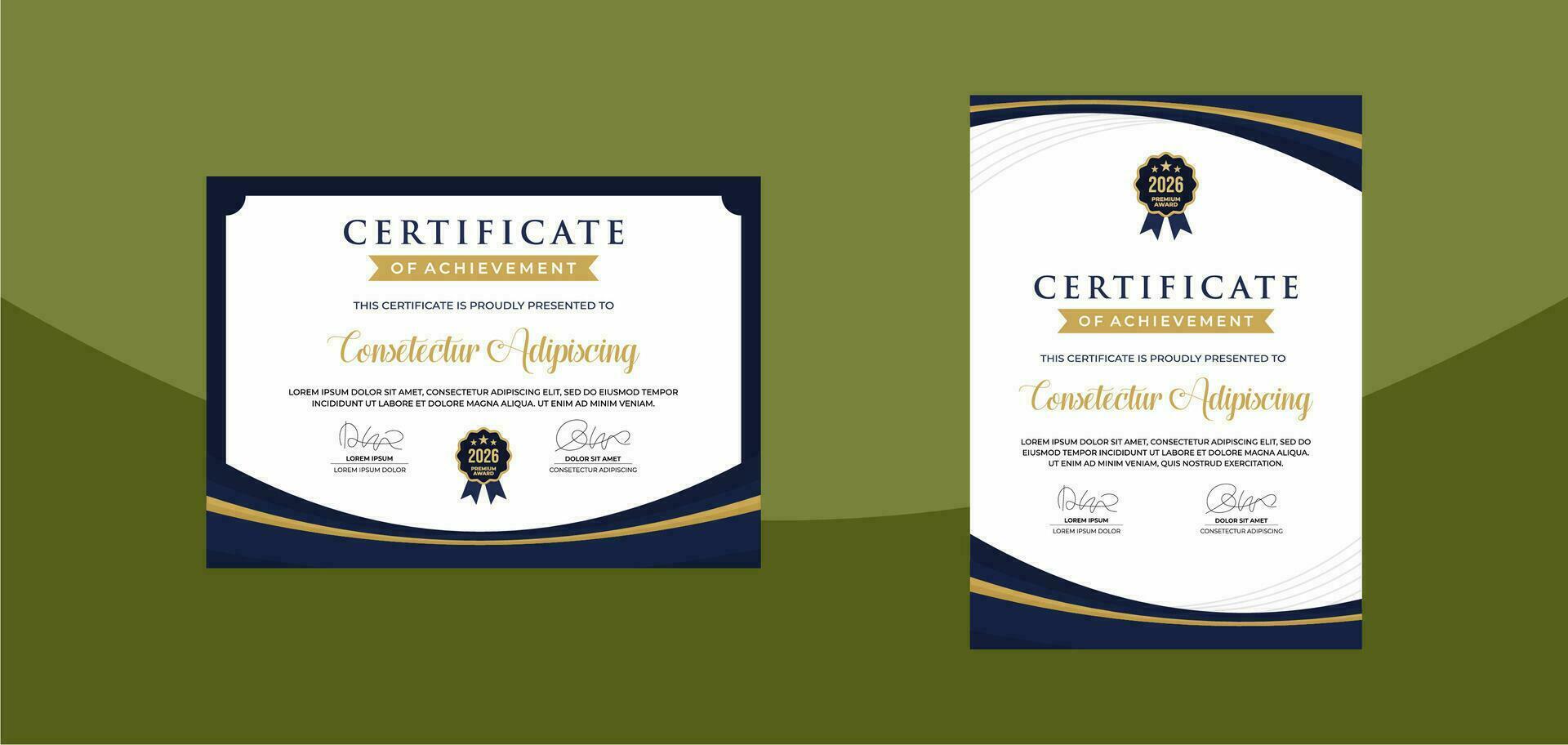 certificate of achievement template. for award, business, and education needs vector