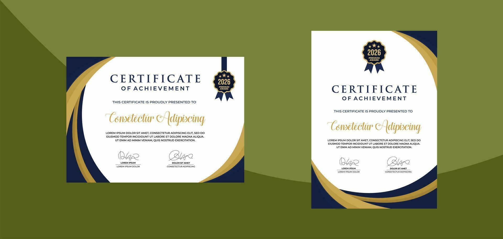 certificate of achievement template. for award, business, and education needs vector