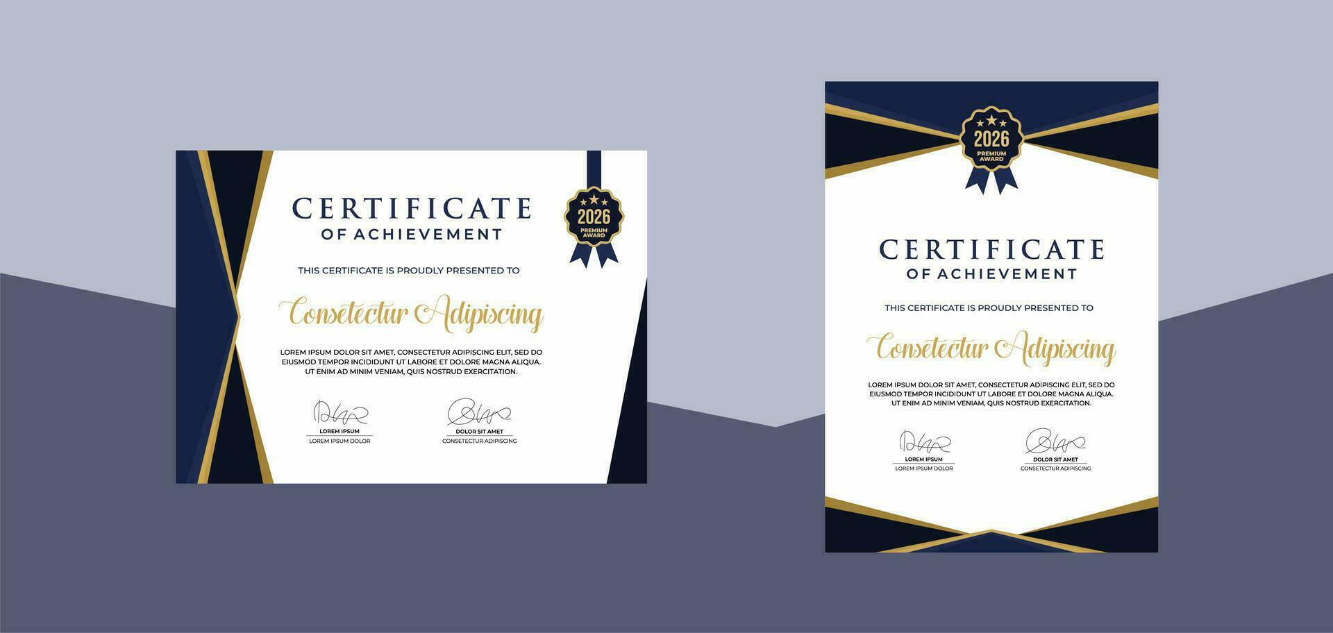 certificate of achievement template. for award, business, and education needs vector