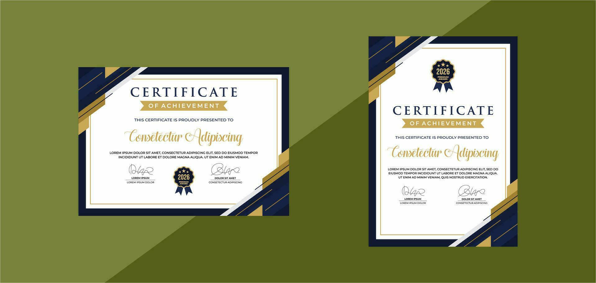 certificate of achievement template. for award, business, and education needs vector