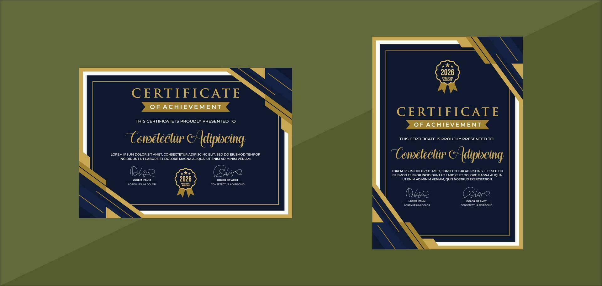 certificate of achievement template. for award, business, and education needs vector