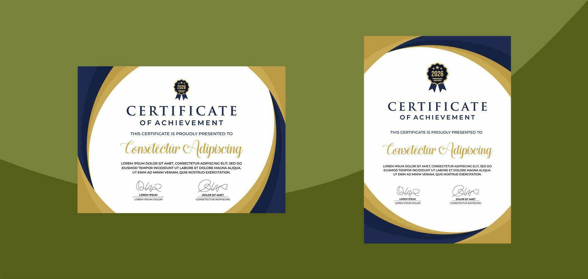 certificate of achievement template. for award, business, and education needs vector