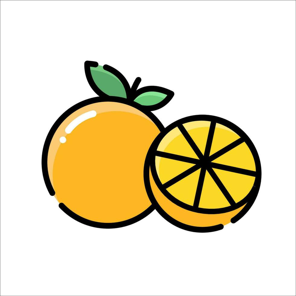 Orange icon, logo vector, flat design vector