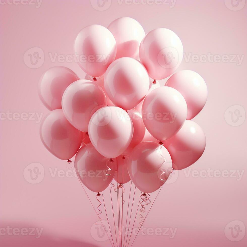 Light pink, balloon, round, bright, modern, Stylish, celebration for girl reveal pregnancy, AI Generated photo