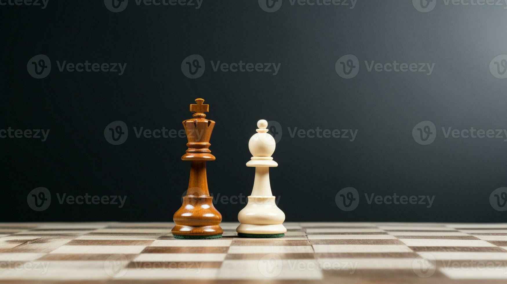ajedrez juego utilizar estrategias a reglas el junta, decisión haciendo fósforo, ajedrez pedazo aislado en fondo, ai generado foto