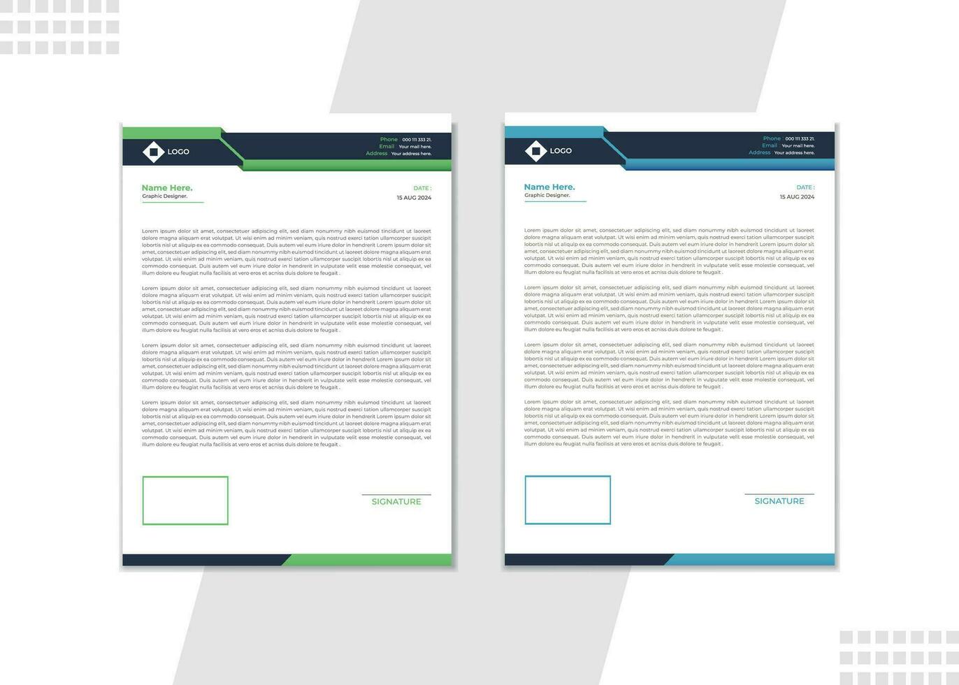 Corporate Letterhead design template. vector