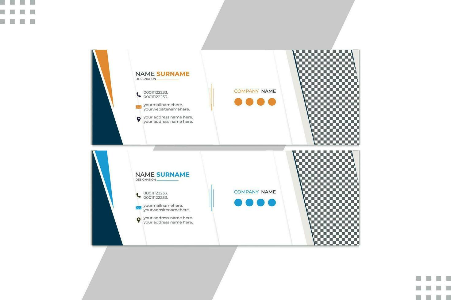 Corporate email Signature design. vector
