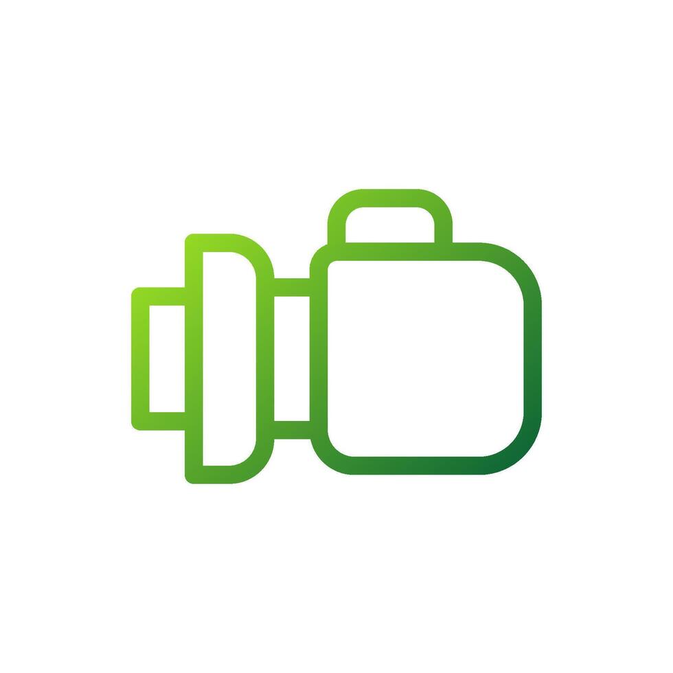 Boxing icon gradient green colour sport symbol illustration. vector