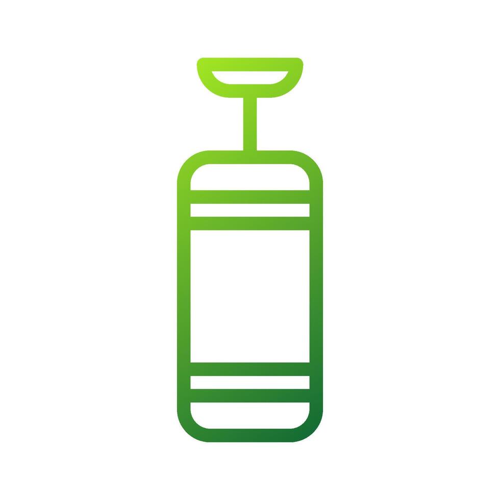 Punching bag icon gradient green colour sport symbol illustration. vector
