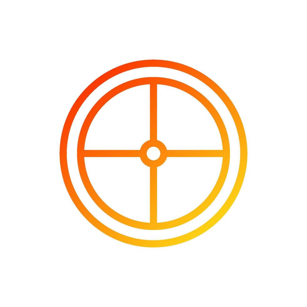 Target icon gradient red yellow colour military symbol perfect. vector