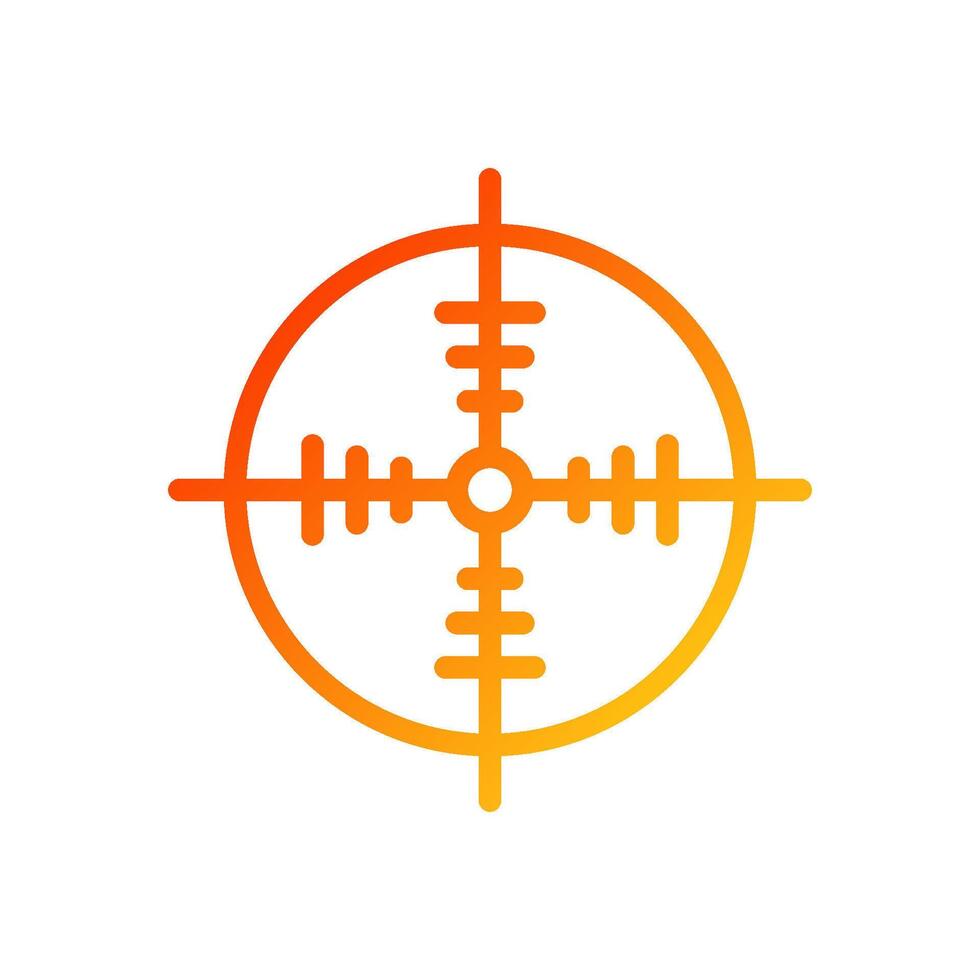 Target icon gradient red yellow colour military symbol perfect. vector