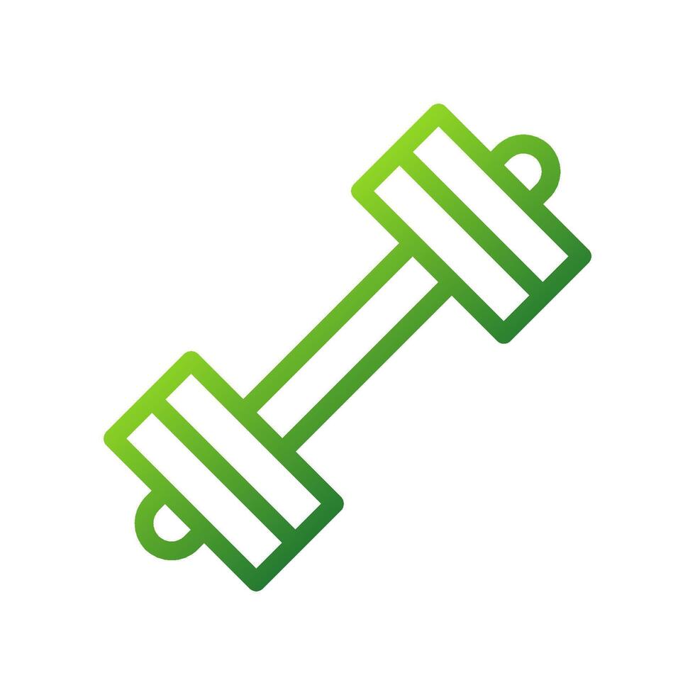 Dumbbell icon gradient green colour sport symbol illustration. vector