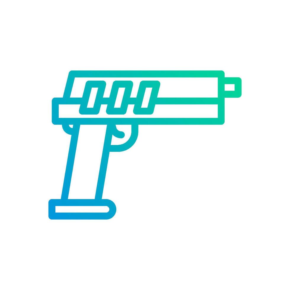Gun icon gradient green blue colour military symbol perfect. vector