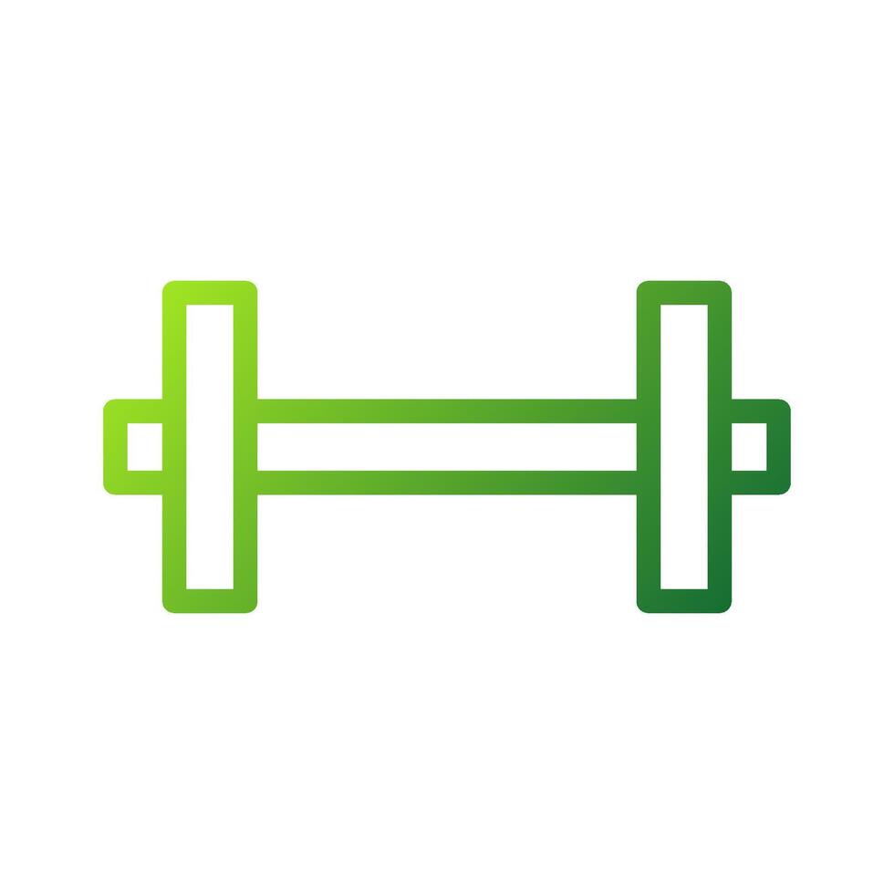 Dumbbell icon gradient green colour sport symbol illustration. vector