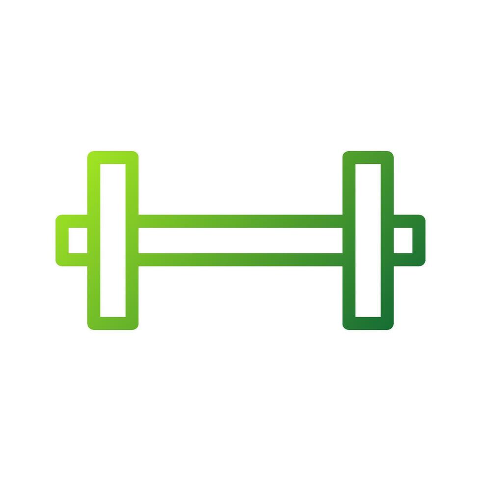 Dumbbell icon gradient green colour sport symbol illustration. vector