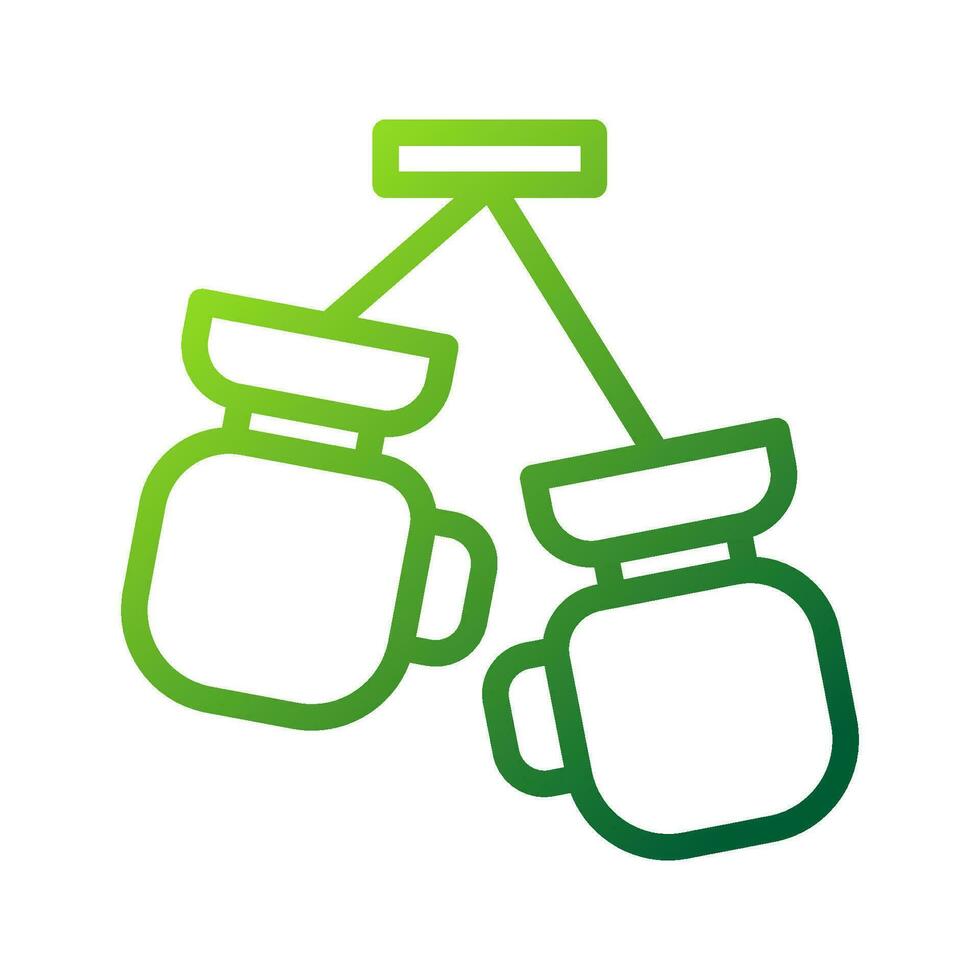 boxeo icono degradado verde color deporte símbolo ilustración. vector