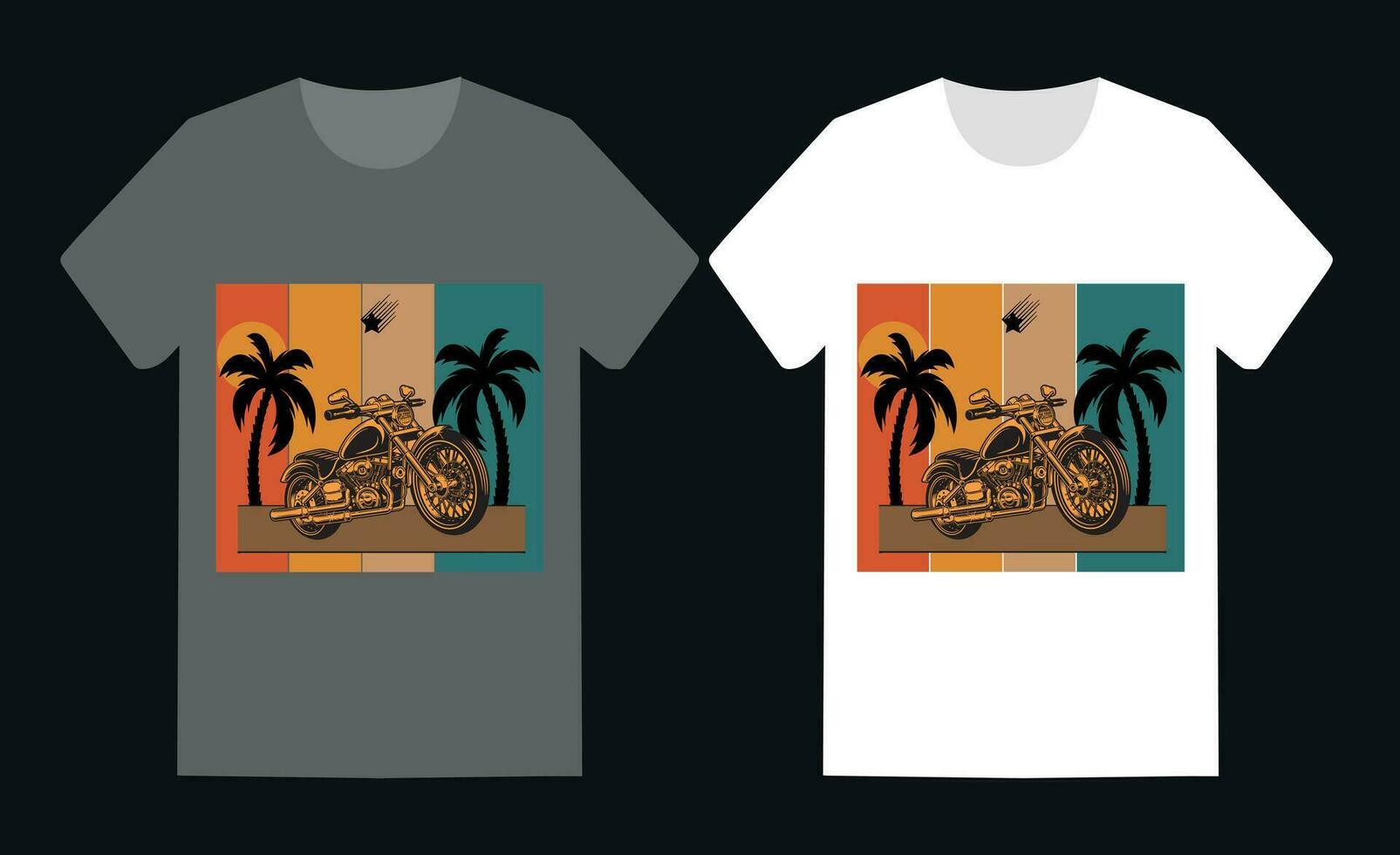 impresión Listo motocicleta t camisa diseño vector modelo.