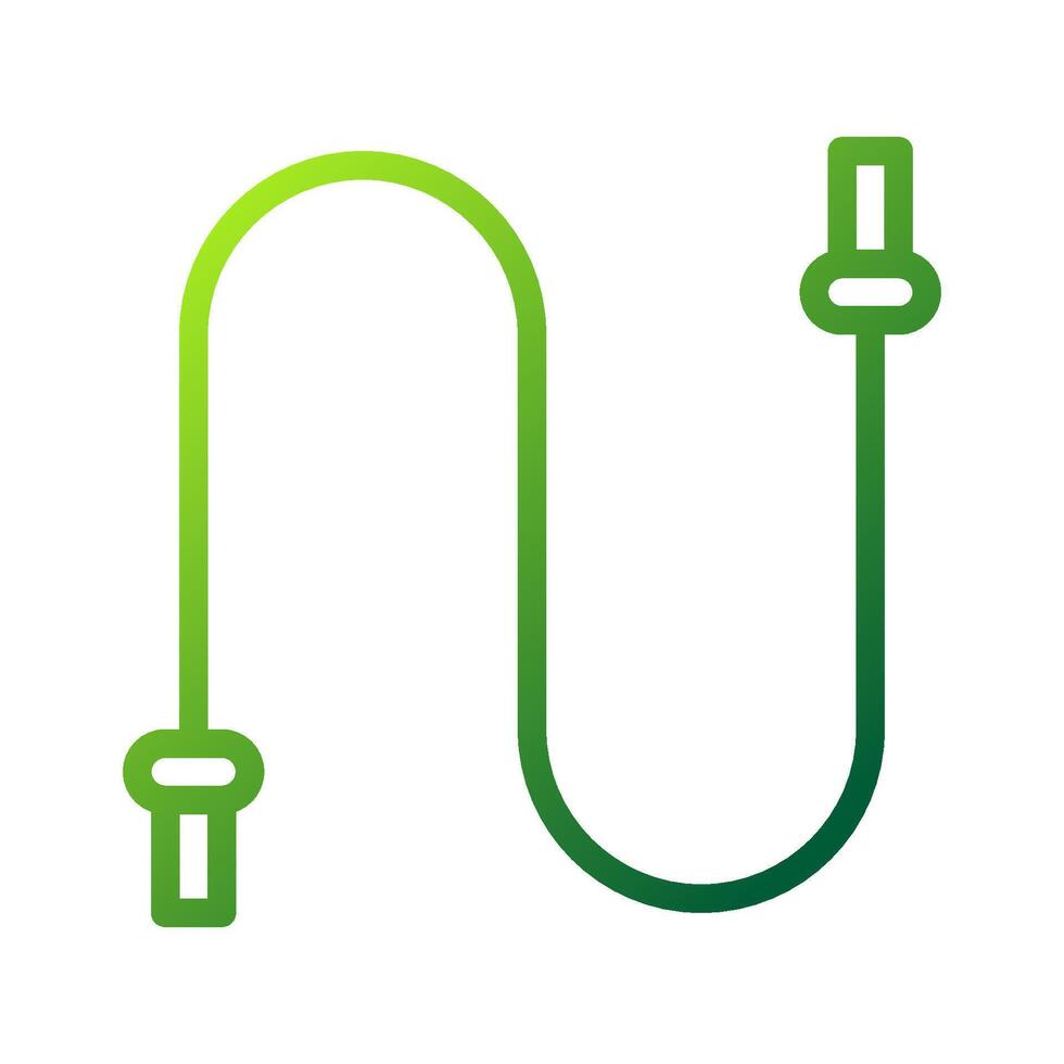 Jump rope icon gradient green colour sport symbol illustration. vector