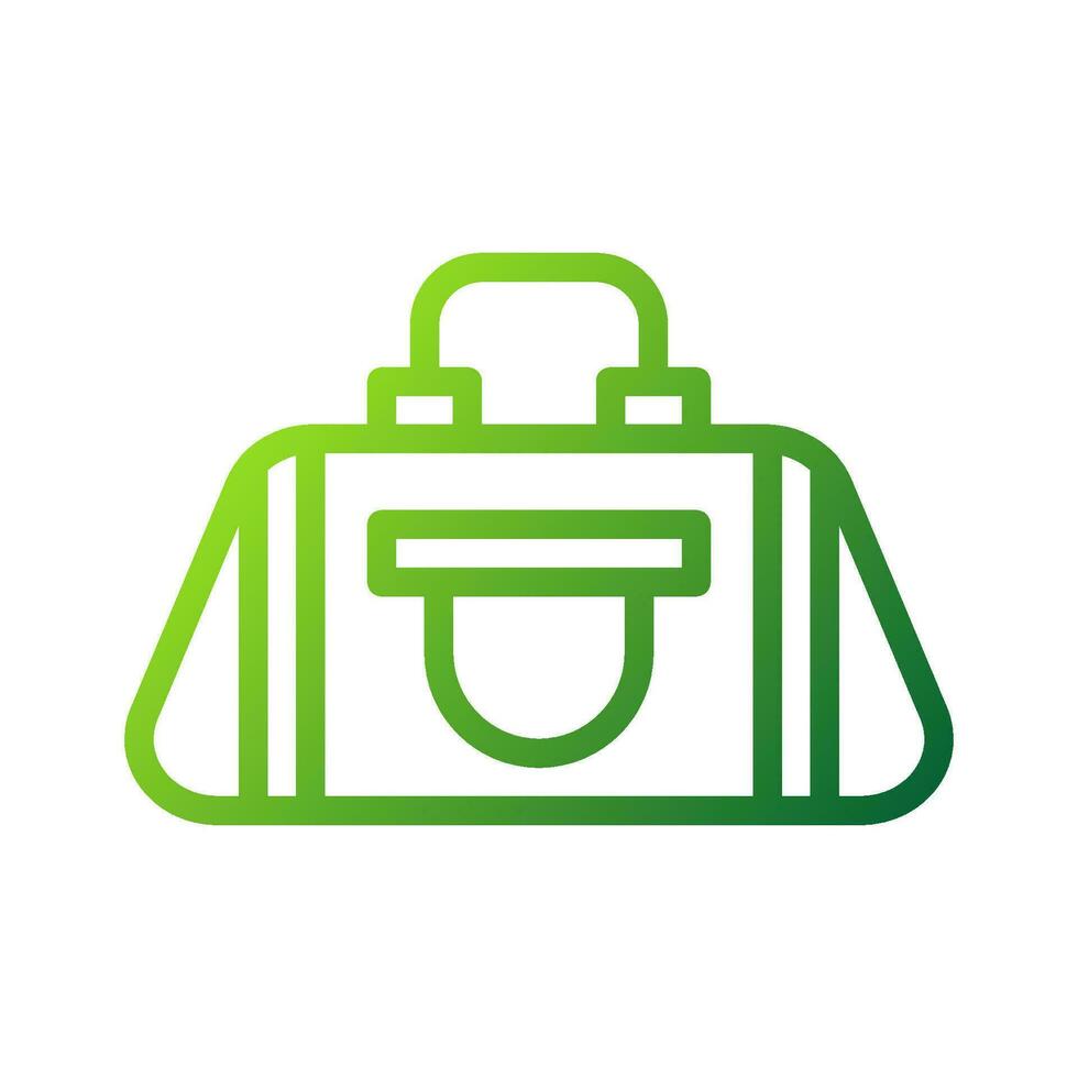 Backpack icon gradient green colour sport symbol illustration. vector