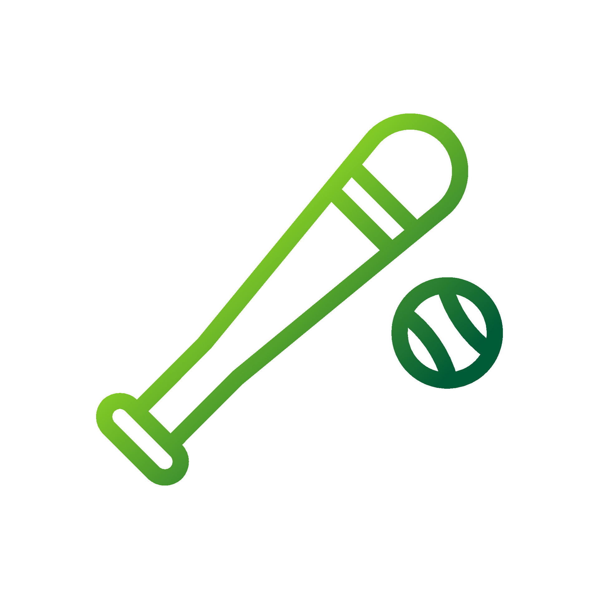 béisbol icono degradado verde color deporte símbolo ilustración