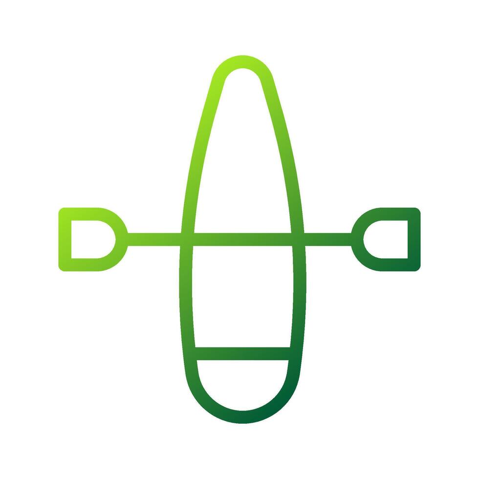 Canoe icon gradient green colour sport symbol illustration. vector