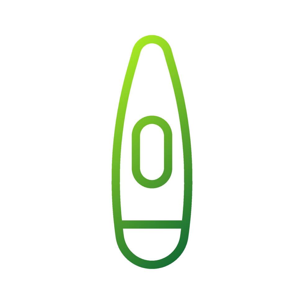 Canoe icon gradient green colour sport symbol illustration. vector