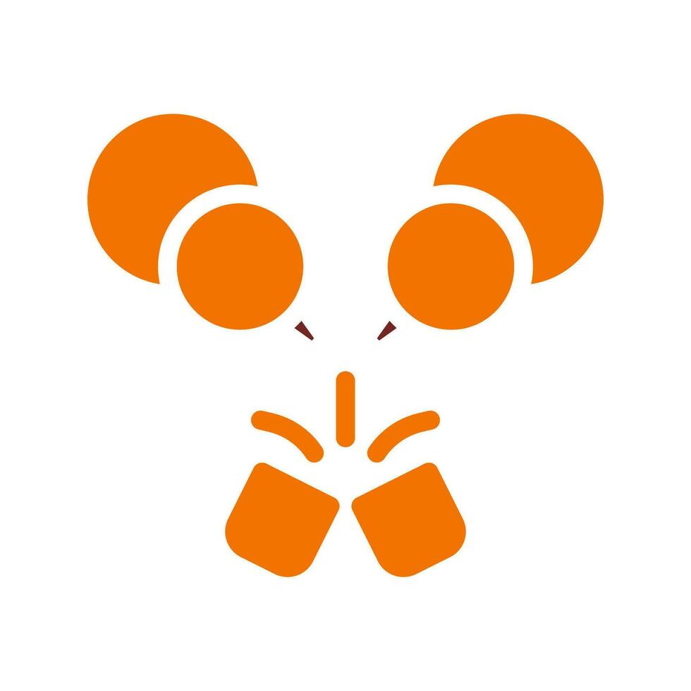 calabaza icono sólido naranja marrón color chino nuevo año símbolo Perfecto. vector