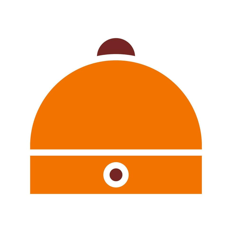 sombrero icono sólido naranja marrón color chino nuevo año símbolo Perfecto. vector