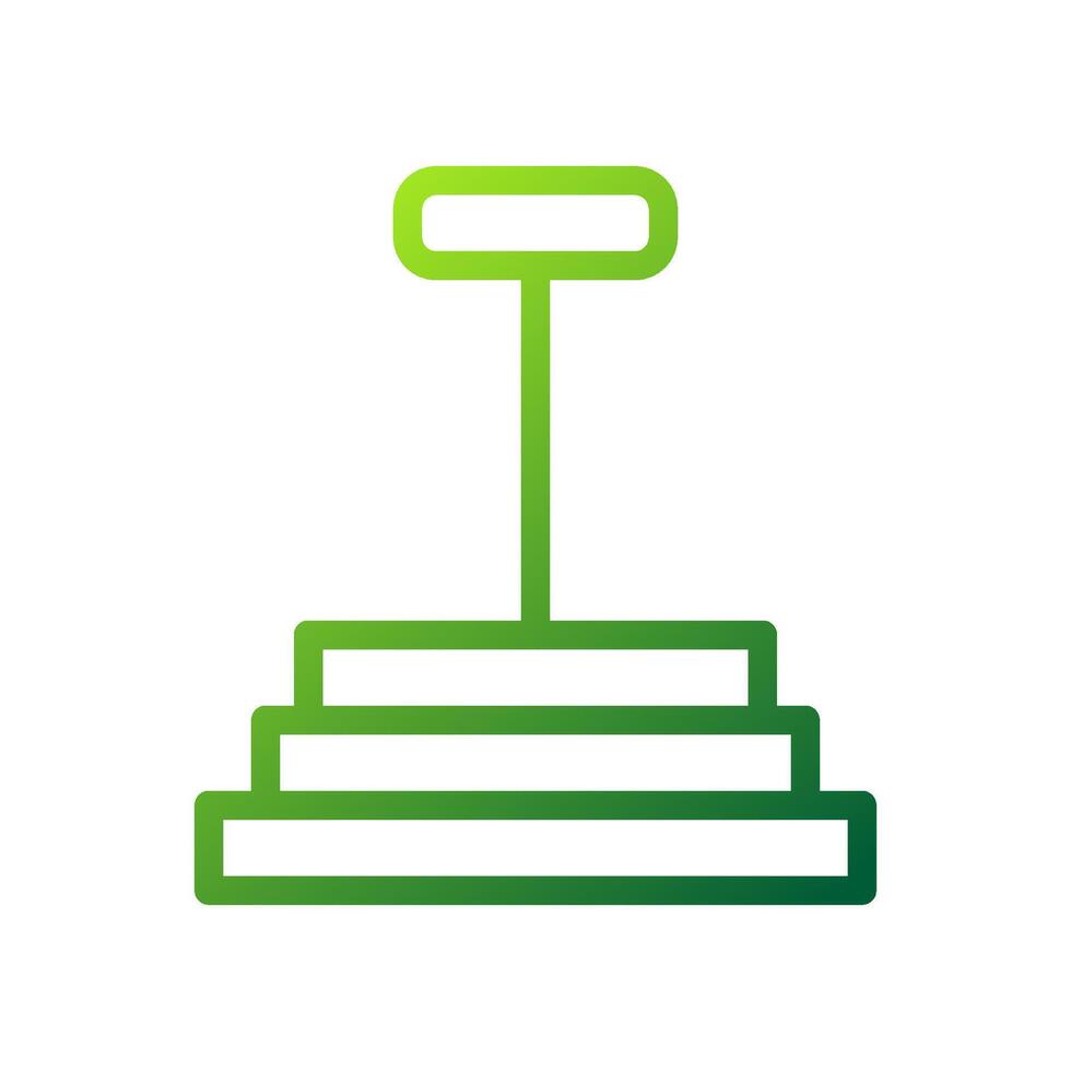 Dumbbell icon gradient green colour sport symbol illustration. vector