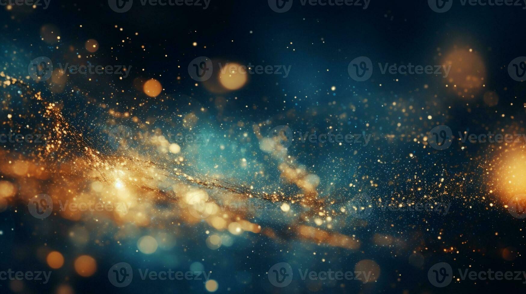 Abstract colorful glittering effect defocused design on dark background, shiny elegance fantasy bright color contrast with black concept, AI Generative photo