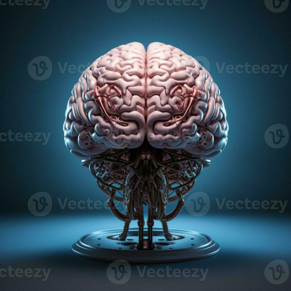 A Human brain model, Human design, Smart mind, AI Generative photo