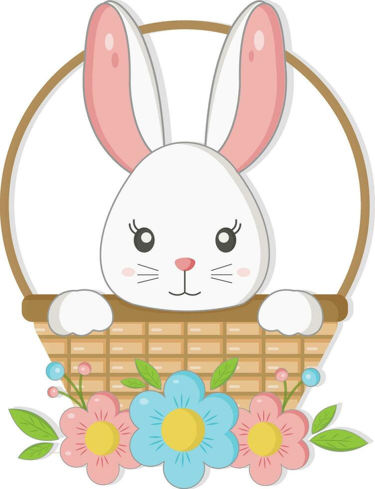 Bunny vector in flat design