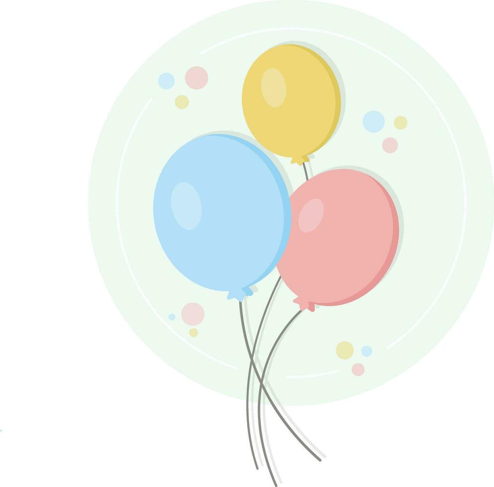 Balloon vector in flat design