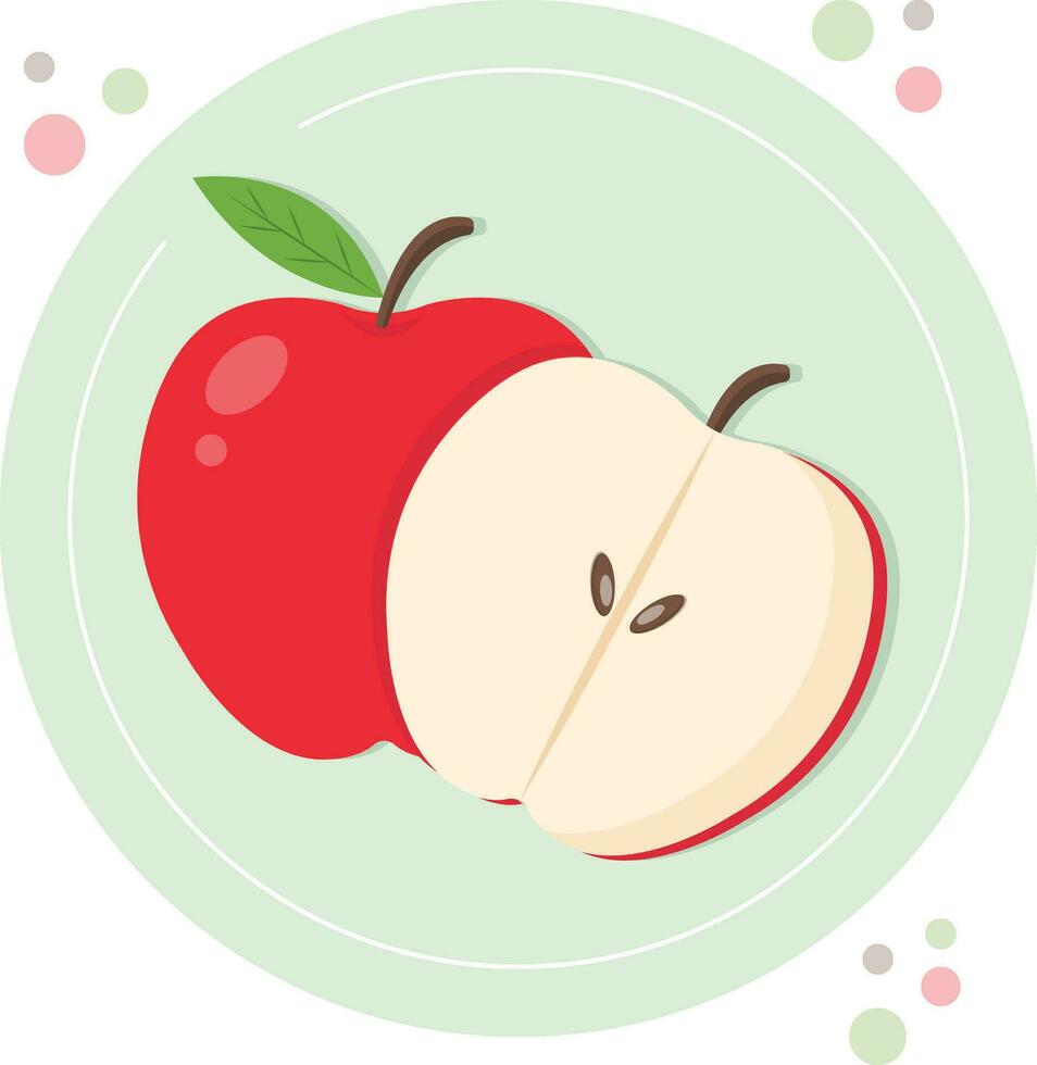 Apple vector in flat design