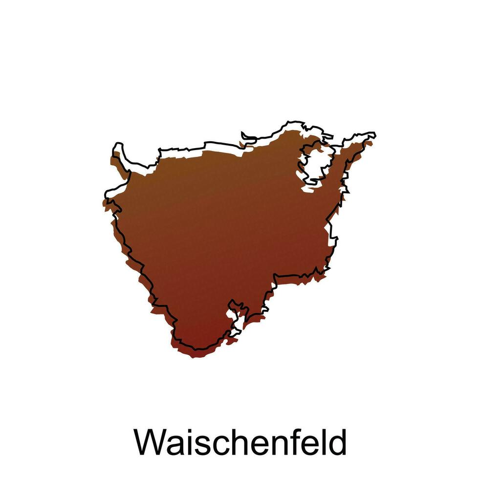 mapa ciudad de waischenfeld, mundo mapa internacional vector modelo con contorno ilustración diseño