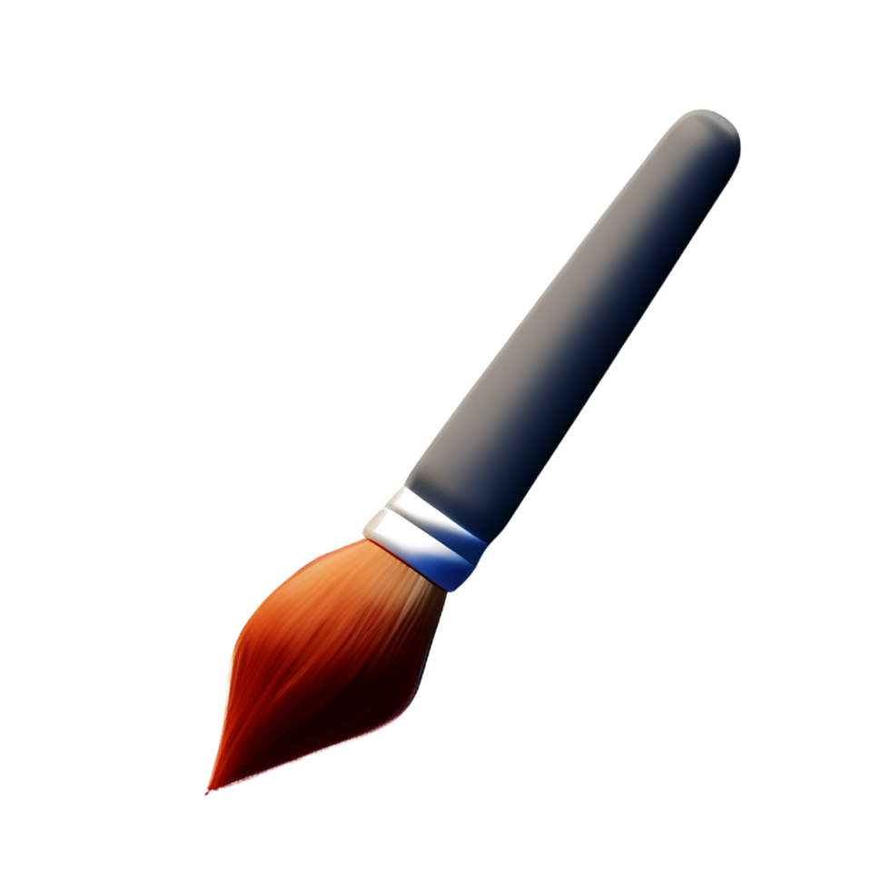 Brush 3d icon illustration png