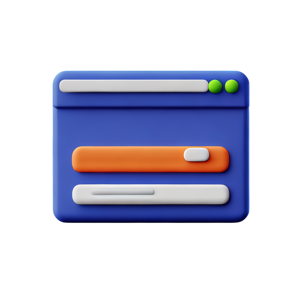 website 3d rendering icon illustration png