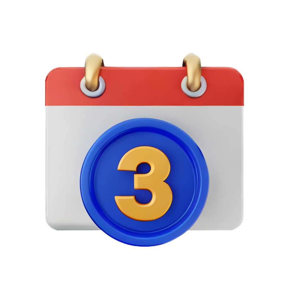 calendar 3d icon illustration png