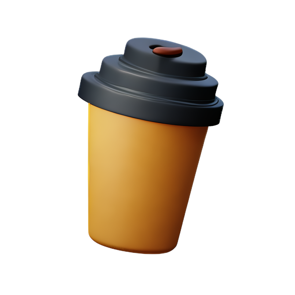 coffee cup 3d rendering icon illustration png