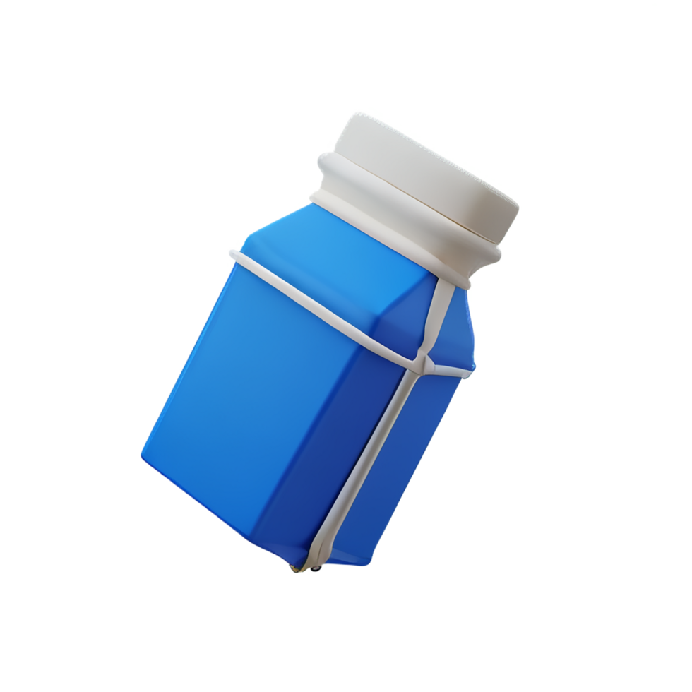 milk package 3d rendering icon illustration png