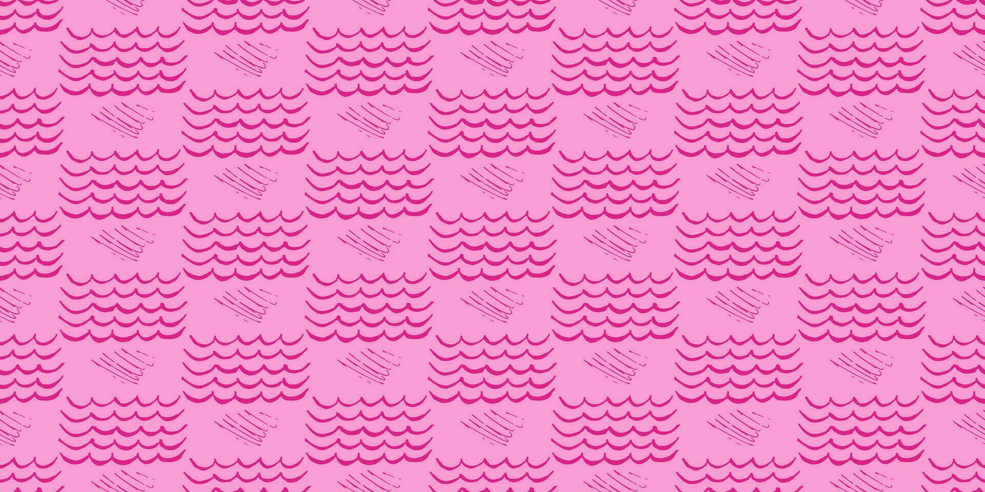 Barbie background. Pink shape seamless pattern art vector