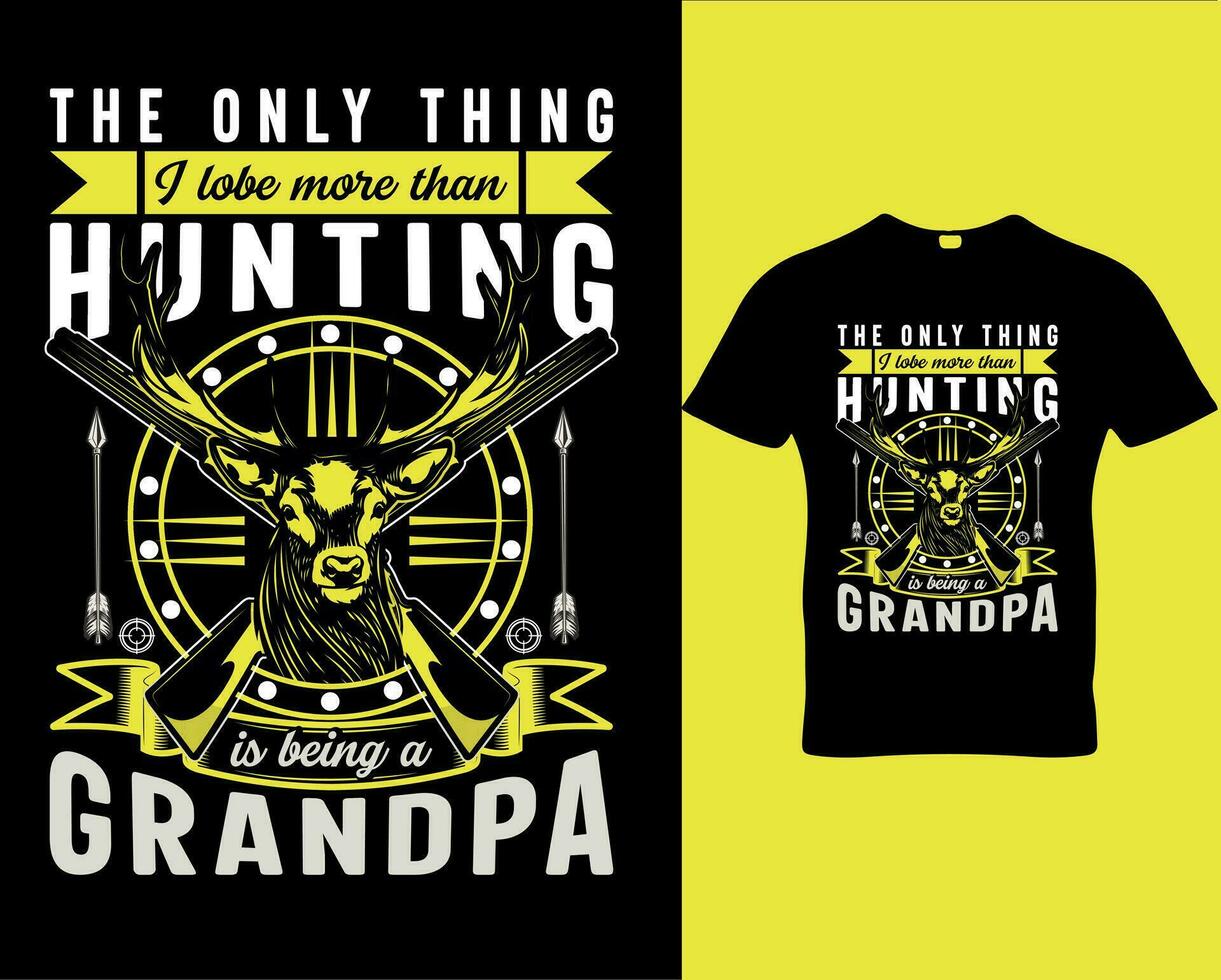 Hunting Grandpa t-shirt design vector